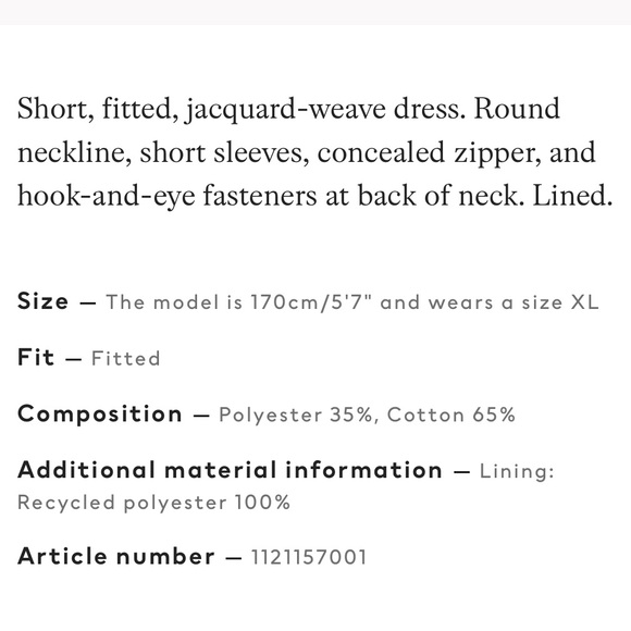 H&M jacquard weave dress 💗 - Picture 6 of 6